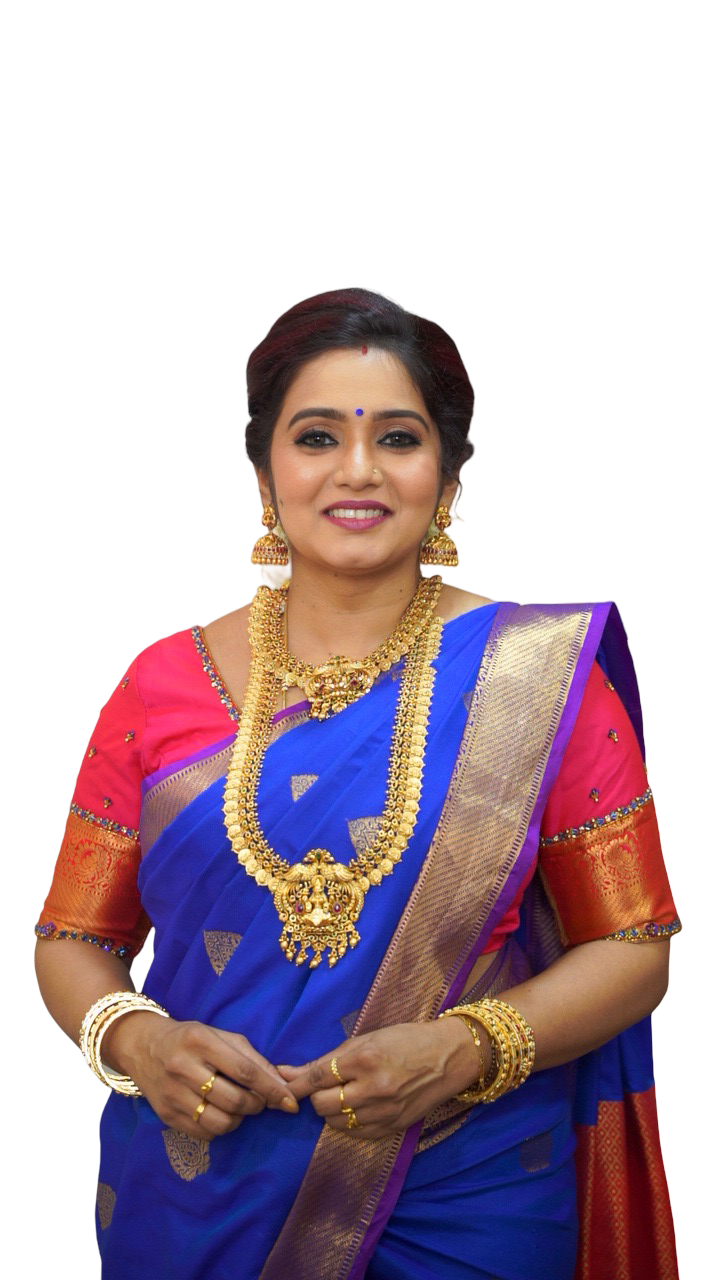 Woman with gold jewelry